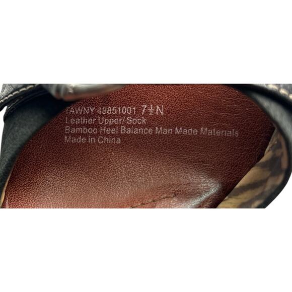 Naya Womens Size 7.5 Black Leather Tawny Sandal Pump - Picture 7 of 7